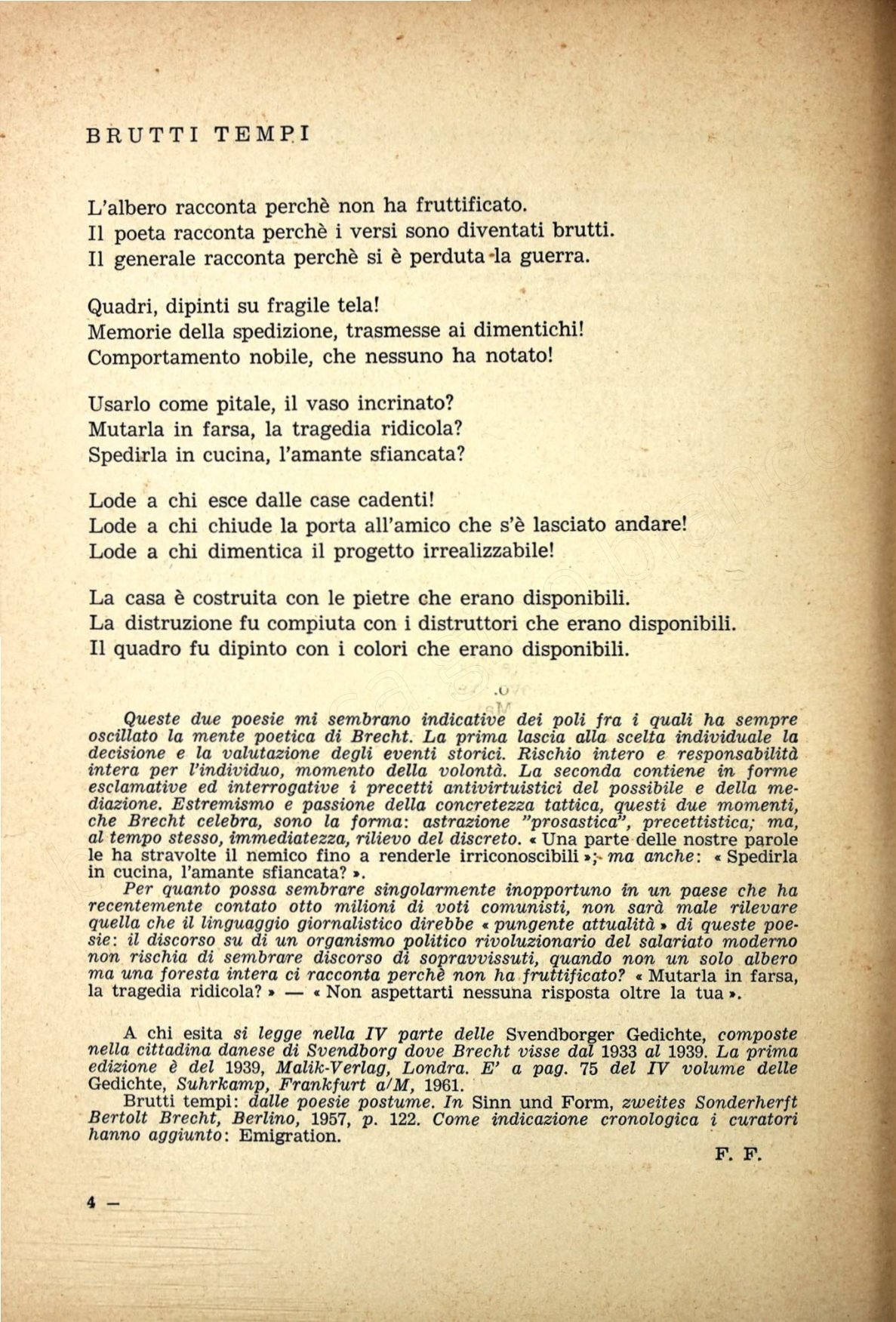 I Bambini Giocano Di Bertolt Brecht
