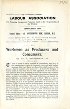 Workmen as producers and consumers