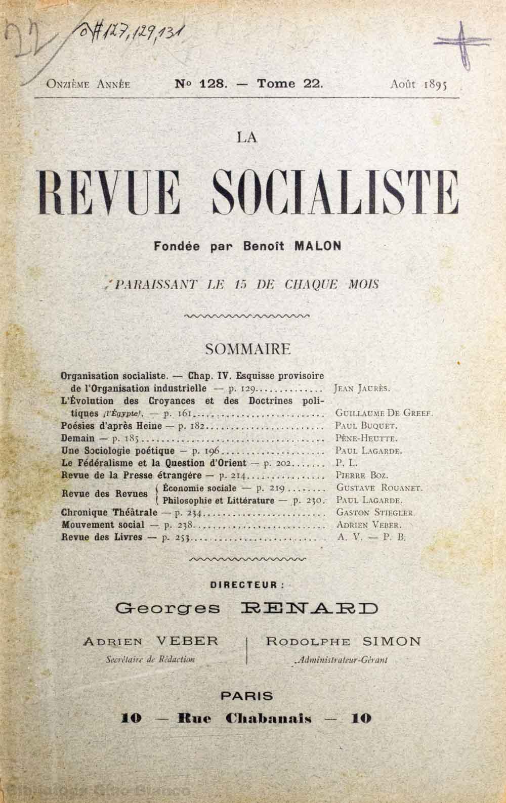 La Revue Socialiste