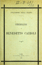Commemorazione di Benedetto Cairoli