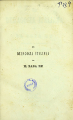 La demagogia italiana ed il papa re