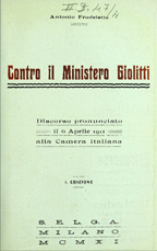 Contro il Ministero Giolitti