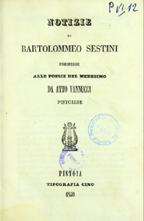 Notizie di Bartolomeo Sestini