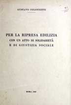 Per la ripresa edilizia con un atto di solidarietà e di giustizia sociale