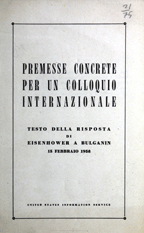 Premesse concrete per un colloquio internazionale