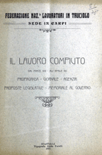 Il lavoro compiuto dal marzo 1910 all'aprile 1911