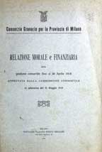 Relazione morale e finanziaria della gestione consortile fino al 30 aprile 1918