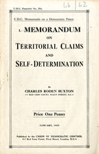 Memorandum on territorial claims and self-determination