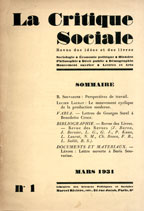 La Critique Sociale