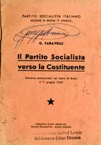 Il Partito Socialista verso la Costituente