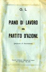 Piano di lavoro del Partito d'Azione